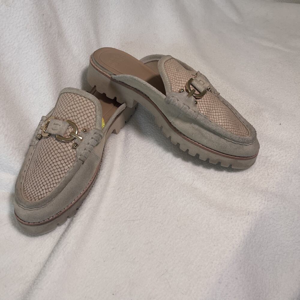 Donald J. Pliner Beige and Cream Mules